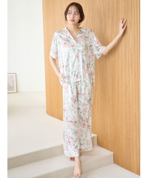 スナイデルホーム パジャマ ロングウェア セール】【Milky】 ケーブルロングパンツ（ルームウェア