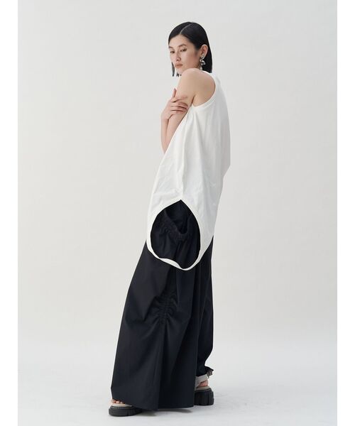 タンクトップ ノースリーブ 2WAY ASYMMETRY TT / 2WAYアシンメトリータンクトップ レディース UN3D. タンクトップ ノースリーブ 2WAY ASYMMETRY TT / 2WAY