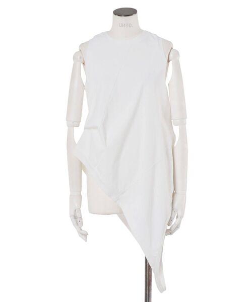 タンクトップ ノースリーブ 2WAY ASYMMETRY TT / 2WAYアシンメトリータンクトップ レディース UN3D. タンクトップ ノースリーブ 2WAY ASYMMETRY TT / 2WAY