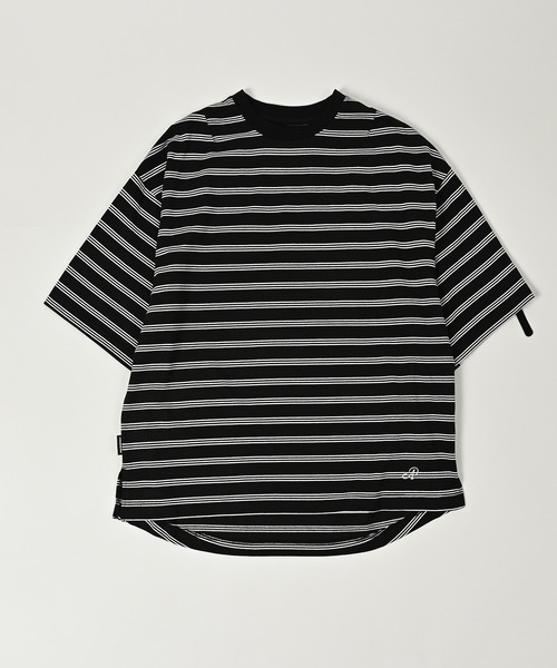 tシャツ 「ADAMPATEK/アダムパテック」rounded border short sleeve T/プリント入りラウンドボーダーTシャツ レデ ADAM PATEK tシャツ ADAMPATEK/rounded border short sleeve T