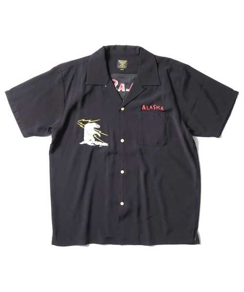 ヒューストン　スカシャツ　ブラック　サイズXL HOUSTON シャツ スカシャツ(ALASKA) メンズ レディース