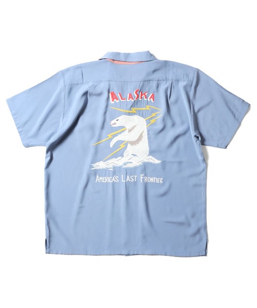 最終価格 HOUSTON スカシャツ(ALASKA) L アラスカ HOUSTON シャツ スカシャツ(ALASKA) メンズ レディース