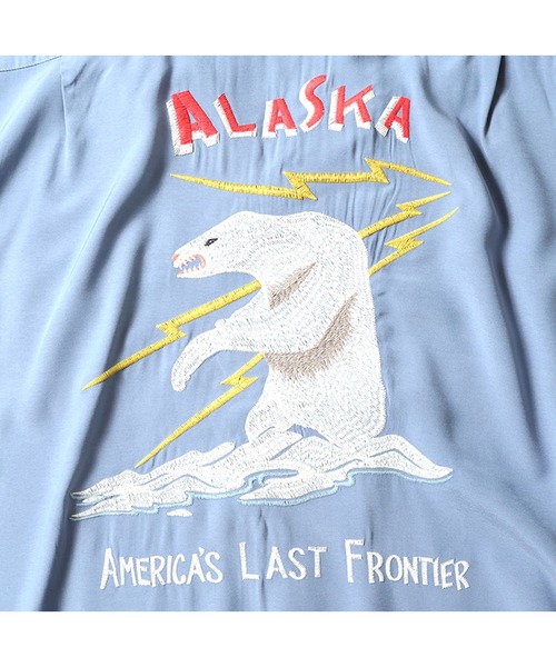 最終価格　HOUSTON スカシャツ（ALASKA） L アラスカ HOUSTON | ［HOUSTON ヒューストン］ALASKA EMB SOUVENIR S/S