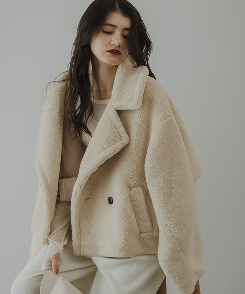 rectangle（レクタングル） コート FREE アイボリー レディース