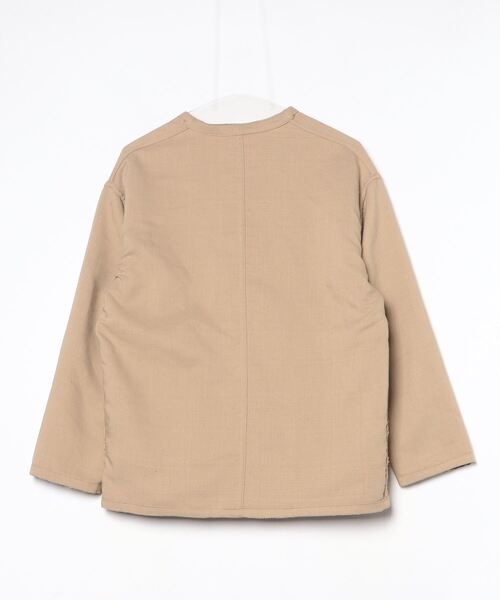 ナノユニバース　ASSEMBLANC ノーカラージャケット M ベージュ NANO universe（ナノ・ユニバース） ノーカラージャケット FREE