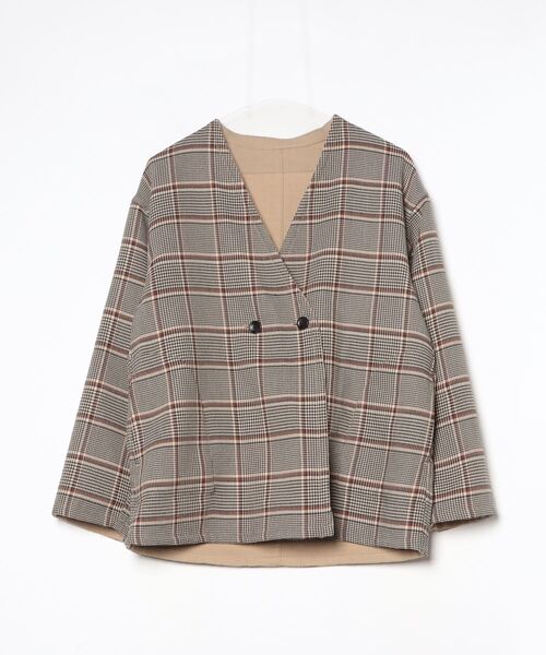 NANO universe（ナノ・ユニバース） ノーカラージャケット FREE