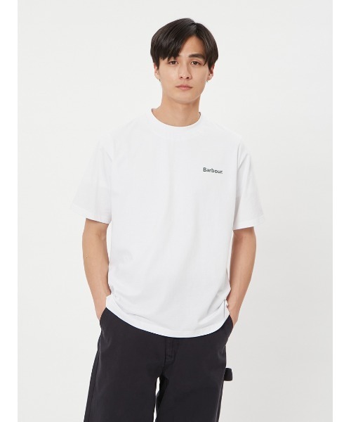 Barbour tシャツ JAPAN LIMITED” バックプリント ロゴ Tシャツ