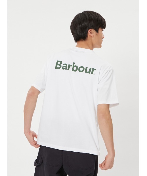 新品 男性ブランコ オリジナルTシャツ 完売商品 バッグプリント ベージュ XL Barbour tシャツ JAPAN LIMITED” バックプリント ロゴ Tシャツ