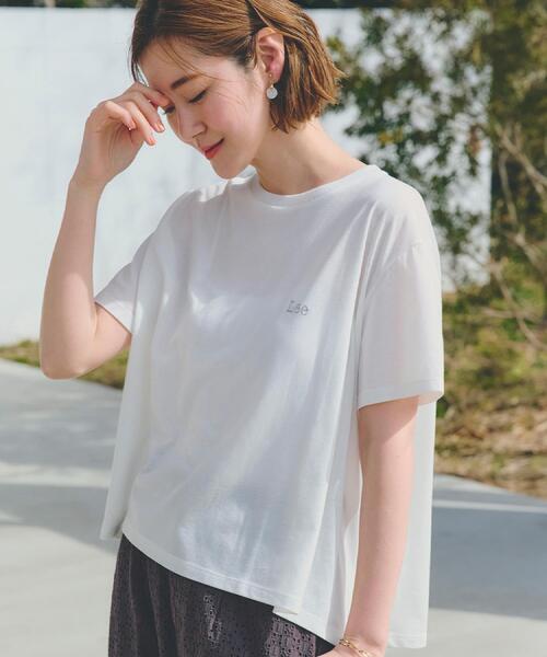 Praia/プライアのチェック売れ筋商品|||カットソートップ フレンチスリーブシアーカットソー(カットソー・Tシャツ