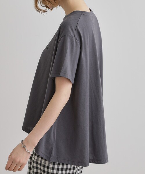 M-Lサイズ グレー系 カットソー Tシャツ/カットソー（グレー/灰色系・半端袖）ファッション通販