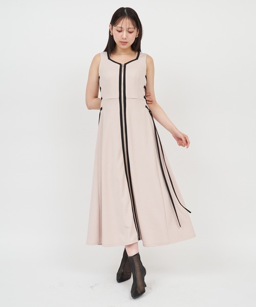 入荷通知 アプリ おすすめ ROYAL PARTY 配色サイドレースアップカット ワンピース ワンピース
