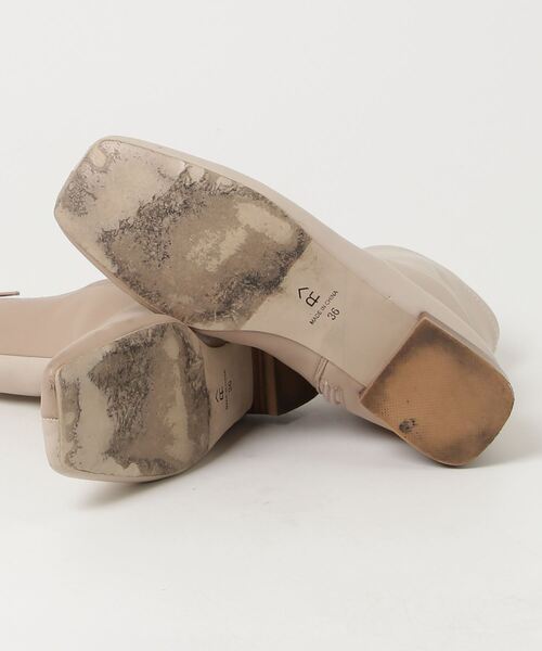 「LAROUTE」 ショートブーツ 36 ベージュ レディース_画像3