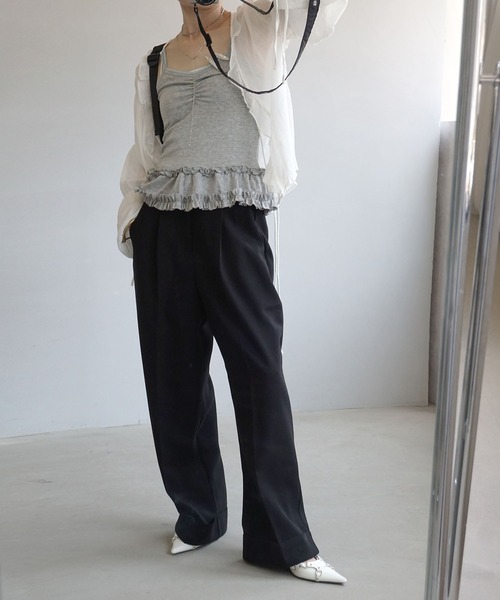 chuclla（チュクラ） ワイドパンツ パンツ ダブルカフス ワイドチノ