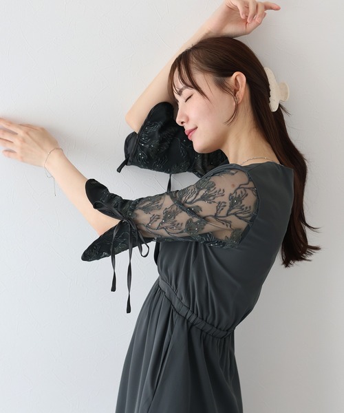 BLUEEAST オケージョンドレス BLUEEAST 【ドレス3点セット】ブルーイースト バックリボン
