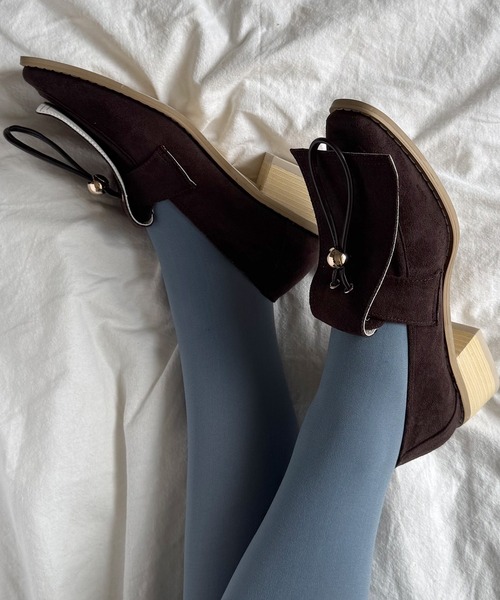 POMUM＆ARTS ローファー suede flap loafer / スウェード フラップ
