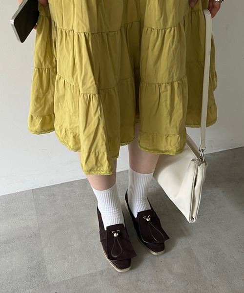 POMUM＆ARTS ローファー suede flap loafer / スウェード フラップ
