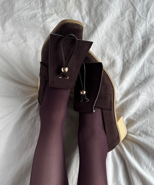 POMUM＆ARTS ローファー suede flap loafer / スウェード フラップ