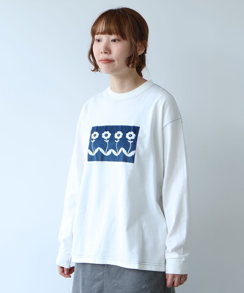 ❀ソバン様❀ bulle de savon（ビュルデサボン） tシャツ 切り絵フロッキープリントT