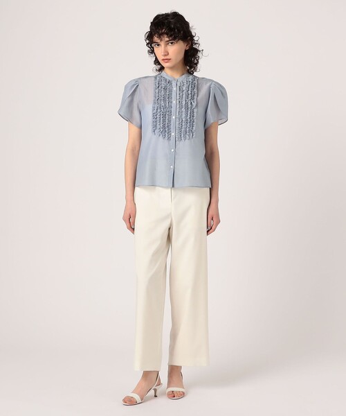 ☆美品　トゥモローランド　コットンシルク ブラウス シャツ　ジレ　ベスト TOMORROWLAND collection ブラウス シャツ コットンシルク