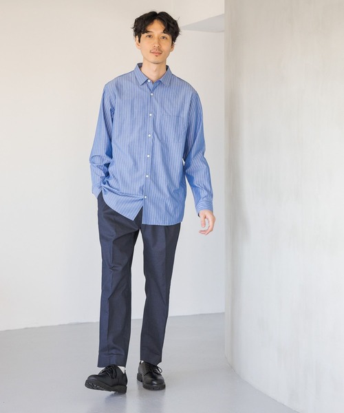 「GLOBAL WORK」 長(zhǎng)袖シャツ X-LARGE ブルー メンズ