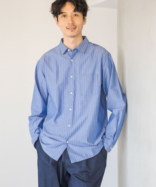 「GLOBAL WORK」 長(zhǎng)袖シャツ X-LARGE ブルー メンズ