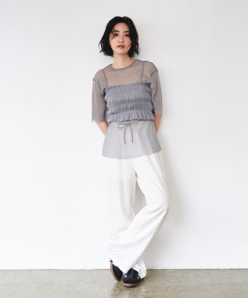 スラックス パンツ リラクシードットパンツ レディース : ZOZOTOWN