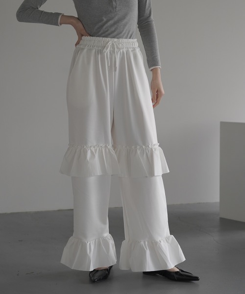 Clum ワイドパンツ スウェットパンツ ジャージ レディース : ZOZOTOWN