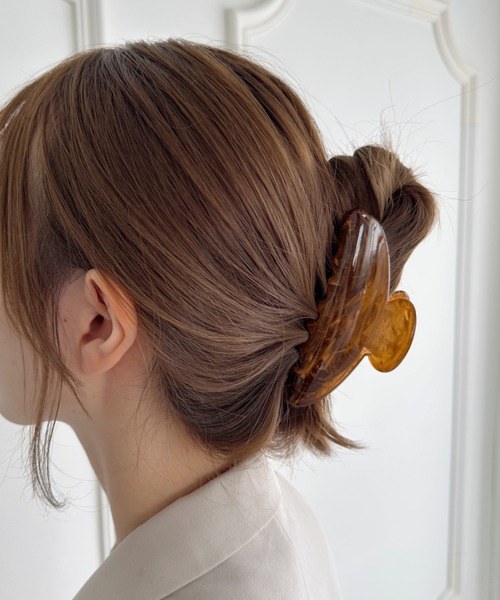 sowang ヘアクリップ ワンカラーべっ甲ヘアクリップ : ZOZOTOWN Yahoo