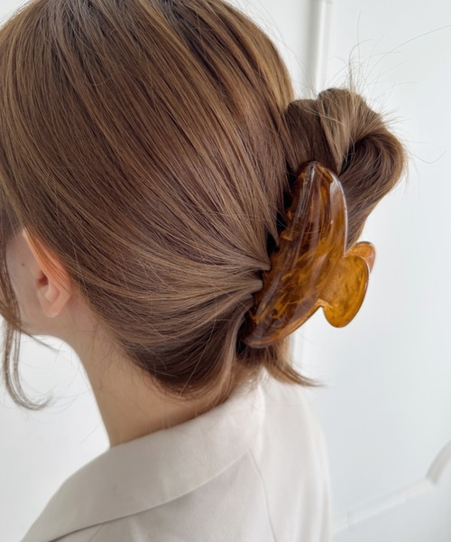 sowang ヘアクリップ ワンカラーべっ甲ヘアクリップ : ZOZOTOWN Yahoo