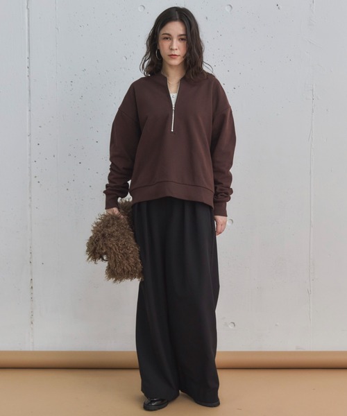 DOUX ARCHIVES（ドゥアルシーヴ） tシャツ USコットンハーフZIPプル