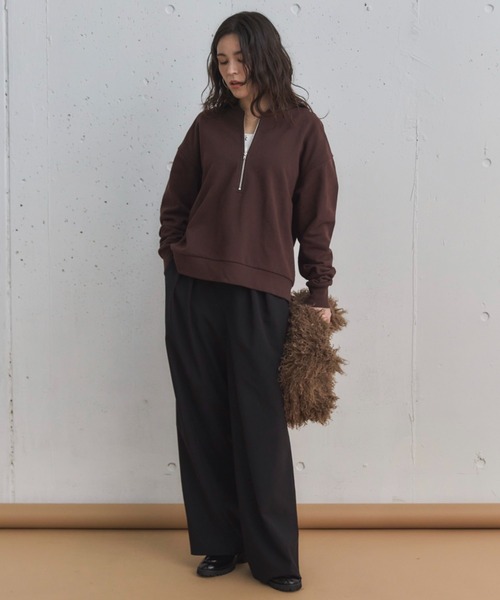 DOUX ARCHIVES（ドゥアルシーヴ） tシャツ USコットンハーフZIPプル