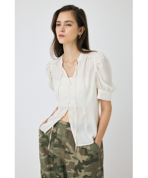 MOUSSY（マウジー） ブラウス シャツ 「25年AW新作」GATHERED SHOULDER