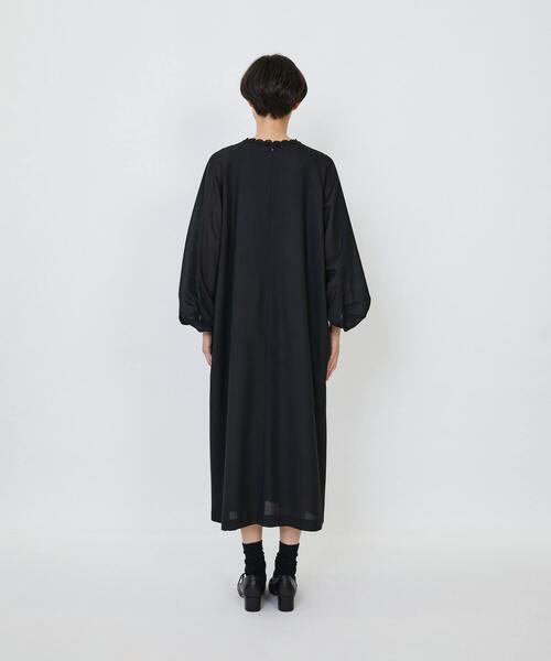 LOISIR ワンピース 「MTサイズ有り」エステスウールケミカルレース使い