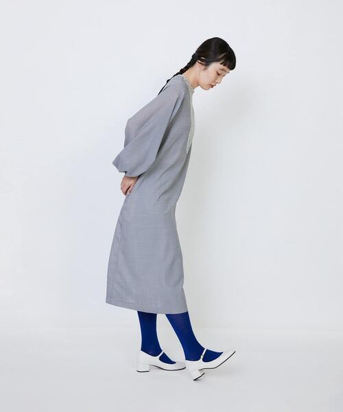 LOISIR ワンピース 「MTサイズ有り」エステスウールケミカルレース使い