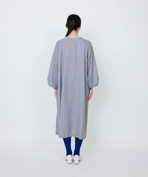 LOISIR ワンピース 「MTサイズ有り」エステスウールケミカルレース使い