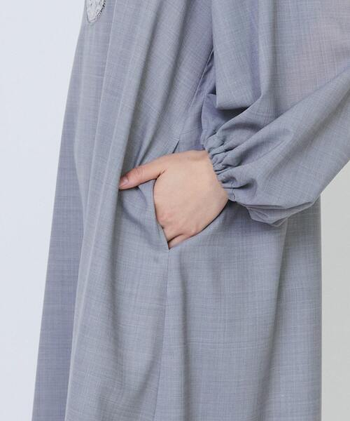 LOISIR ワンピース 「MTサイズ有り」エステスウールケミカルレース使い