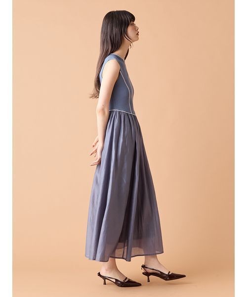 LILY BROWN ワンピース ラインニットドッキングワンピース