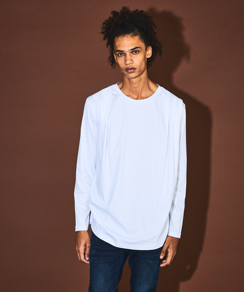 5351 POUR LES HOMMES tシャツ ドレープ 長袖Tシャツ メンズ
