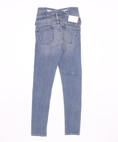 「GYDA」 加工スキニーデニムパンツ MEDIUM ブルー レディース