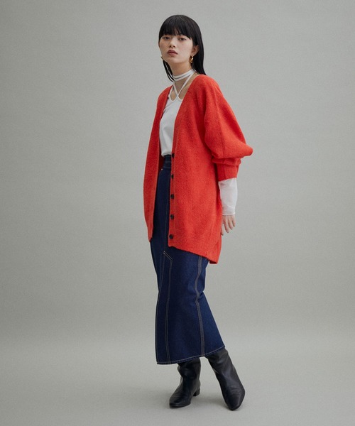 ADAM ET ROPE'（アダムエロペ） ニットカーディガン FREE サックス