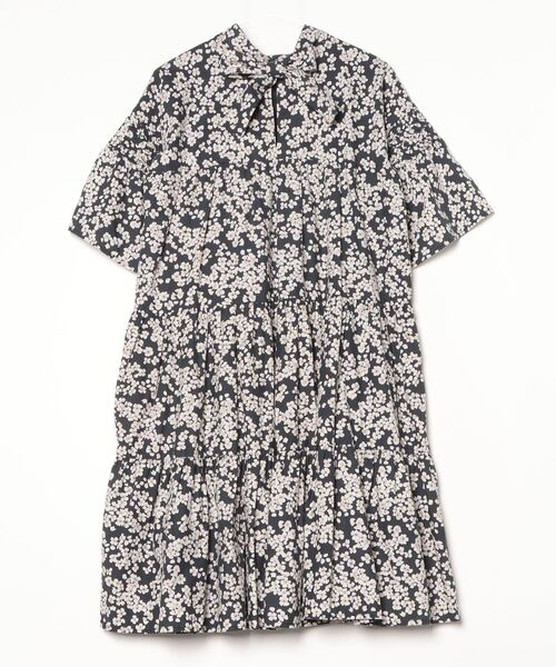 Merlette マーレット　ワンピース　七分袖 merlette（マーレット） 花柄7分袖ワンピース X-SMALL ネイビー