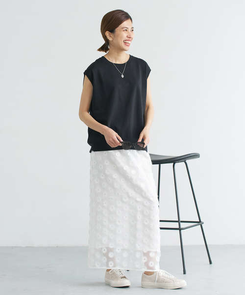 「IENA」 ノースリーブトップス - グレー レディース_画像3