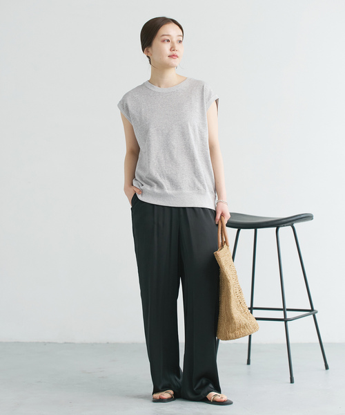 「IENA」 ノースリーブトップス - グレー レディース_画像6