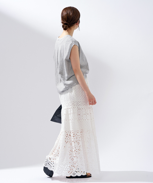 「IENA」 ノースリーブトップス - グレー レディース_画像7