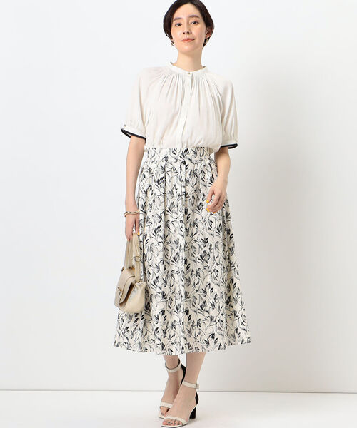 「NOLLEY'S Sophi」 半袖ブラウス 36 ホワイト系その他4 レディース_画像2