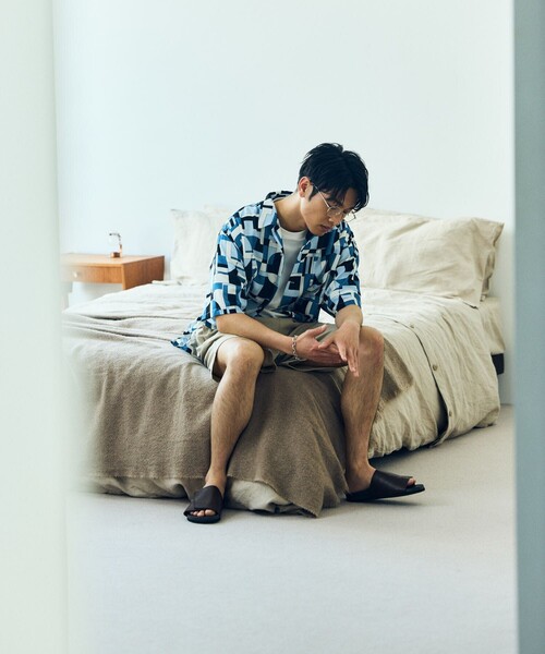 「FREAK'S STORE」 半袖シャツ MEDIUM ブラック メンズ_画像2