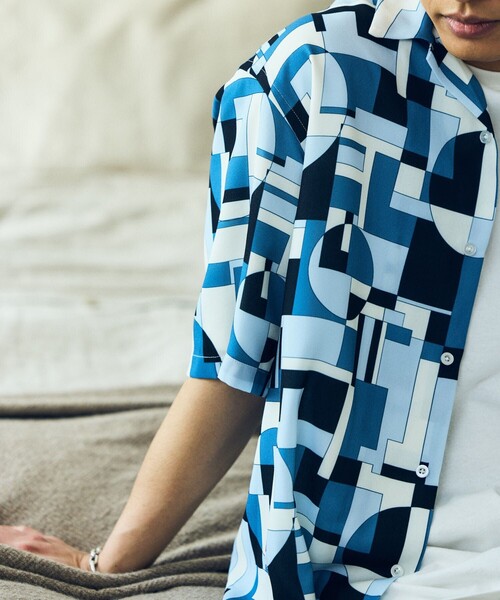 「FREAK'S STORE」 半袖シャツ MEDIUM ブラック メンズ_画像4