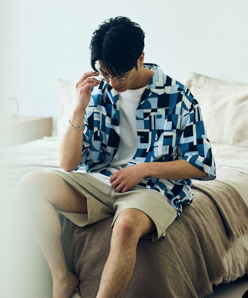 「FREAK'S STORE」 半袖シャツ MEDIUM ブラック メンズ_画像5