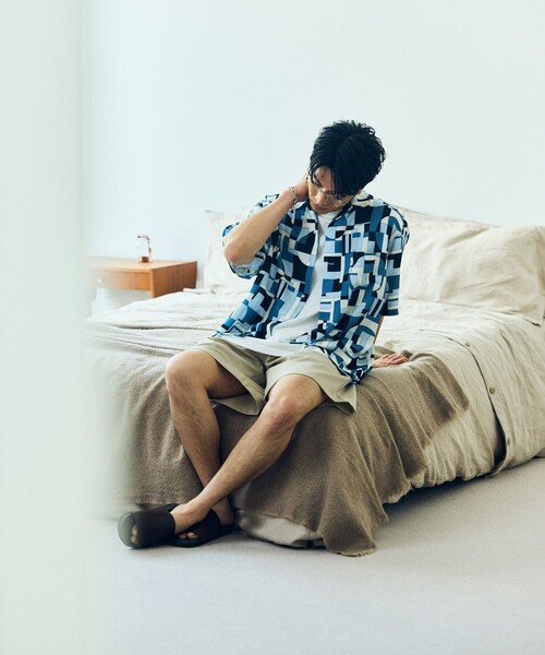 「FREAK'S STORE」 半袖シャツ MEDIUM ブラック メンズ_画像6