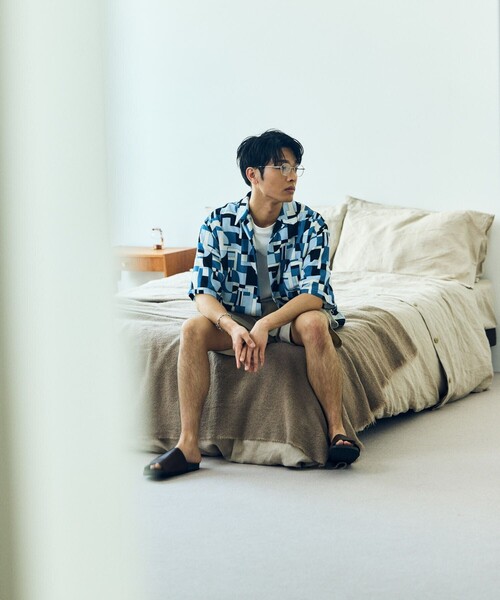 「FREAK'S STORE」 半袖シャツ MEDIUM ブラック メンズ_画像7